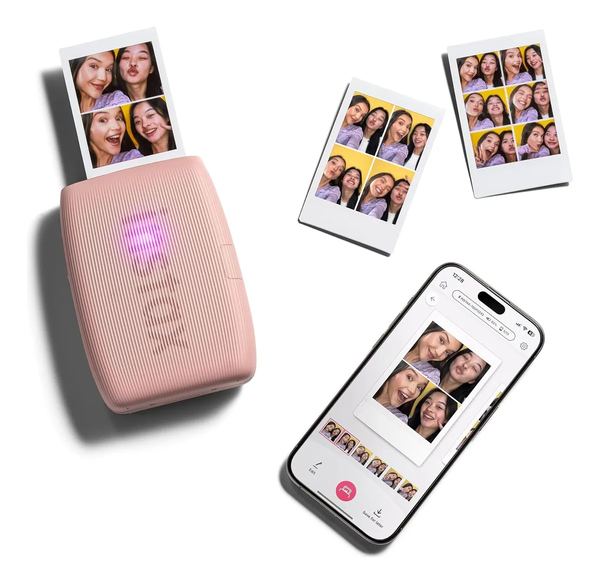 Foto Mini impressora rosa